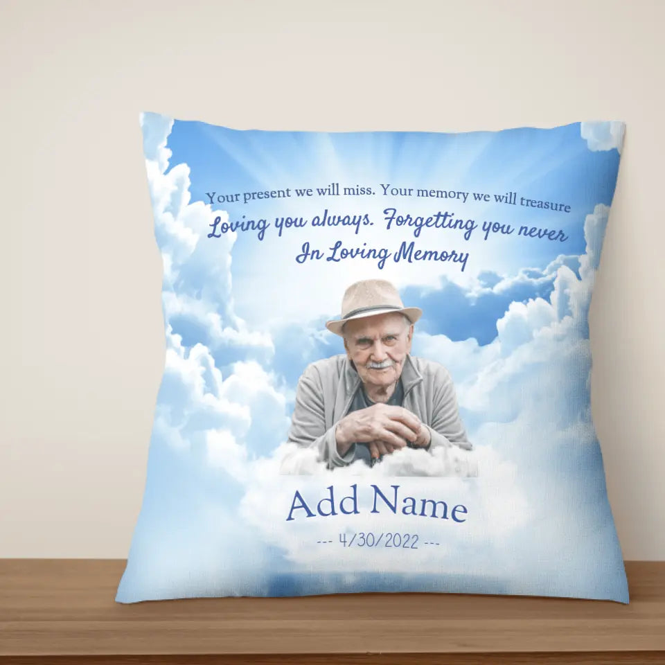 Personalize Memorial in Heaven AOP Pillow - Remove Background