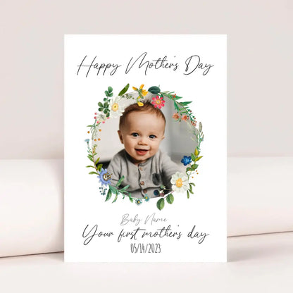 First Mother's Day Greeting Card, Personalize Gift for Mom