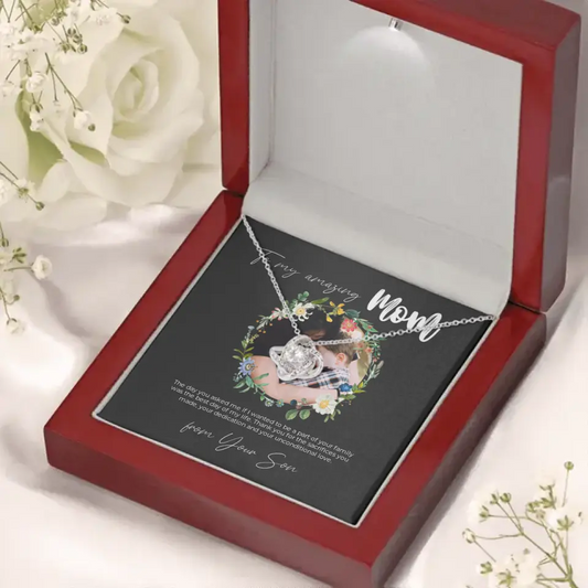 To my amazing Mom Necklace 14K White Gold Finish with Luxury Box