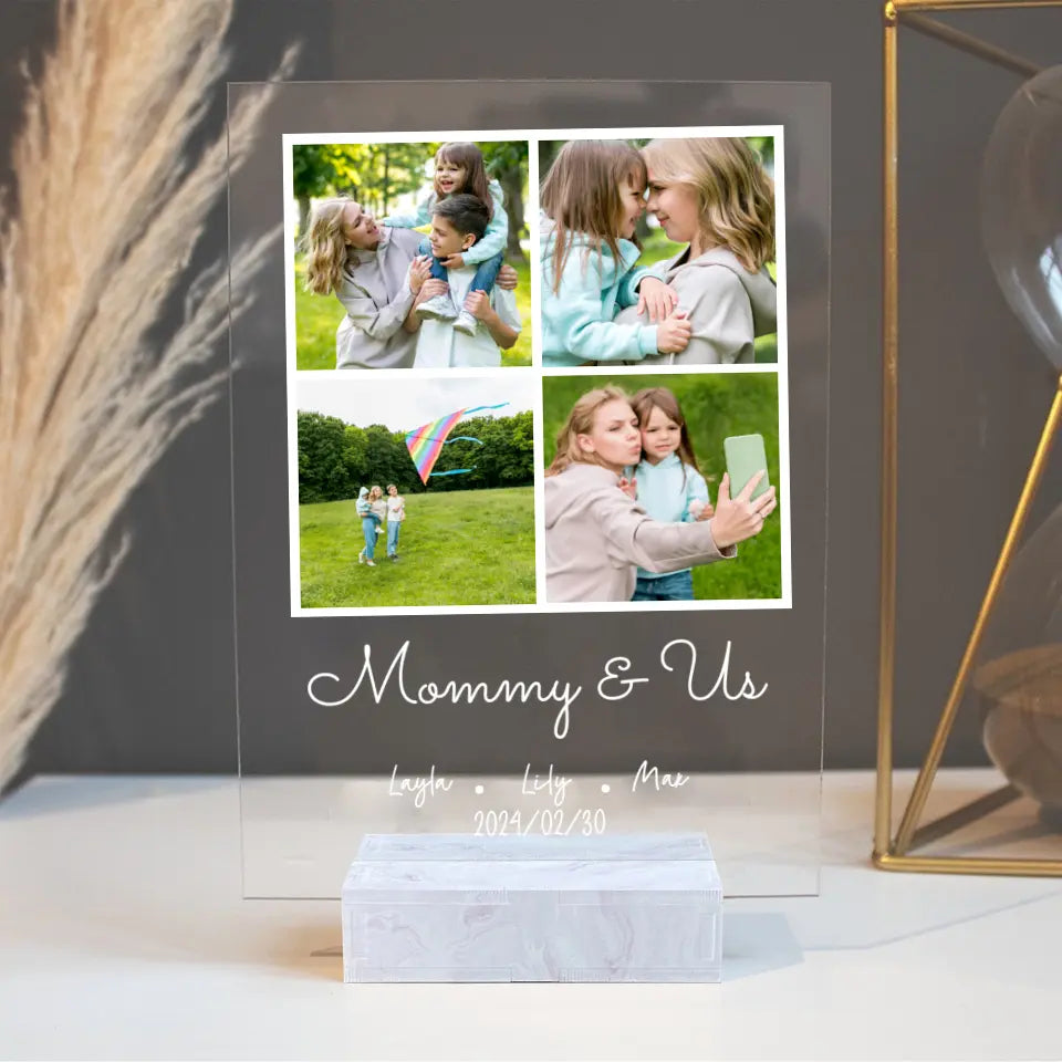 Mother & Us Personalized Gift Acrylic Plaque, Mother's Day Gift