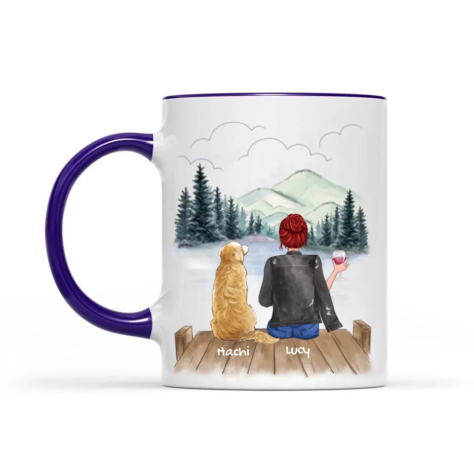 Woman & Dogs - Personalized Mug