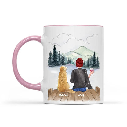 Woman & Dogs - Personalized Mug