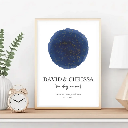 Personalized Star Map - The Day We Met