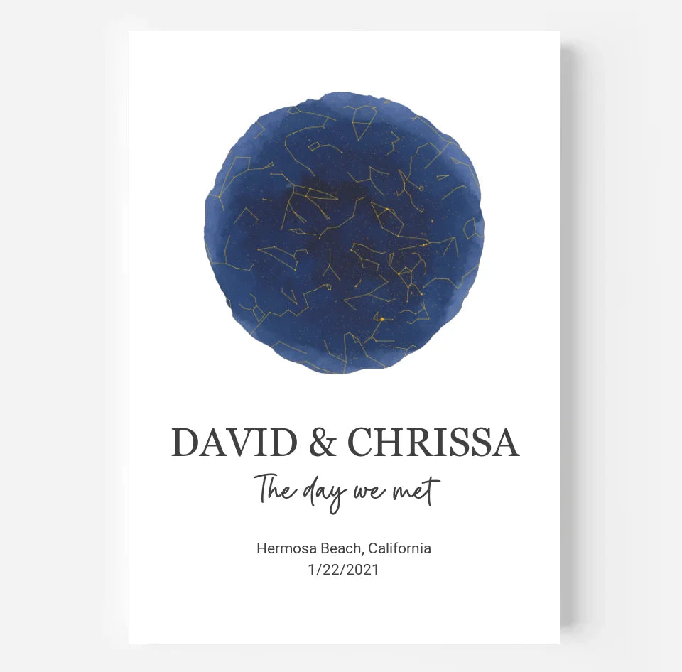 Personalized Star Map - The Day We Met