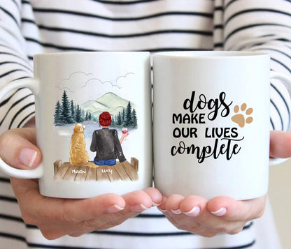 Woman & Dogs - Personalized Mug