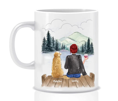 Woman & Dogs - Personalized Mug