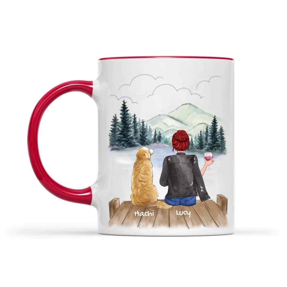 Woman & Dogs - Personalized Mug