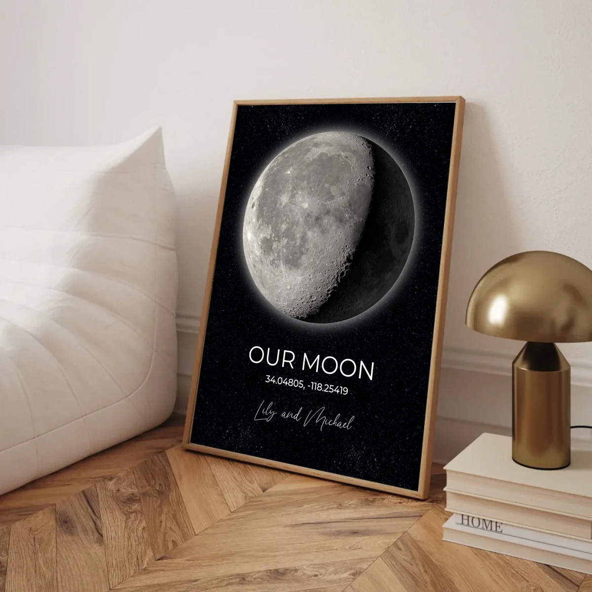 Custom Moon Personalized Moon phase poster - Change moon color – teeinblue