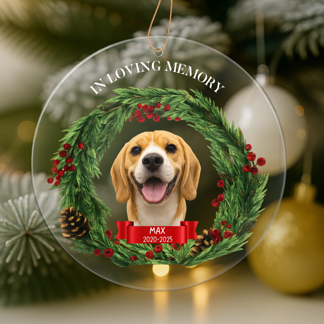 TIB Free Design - Christmas In Memory | Ornament | Custom Photo | Face-Cutout