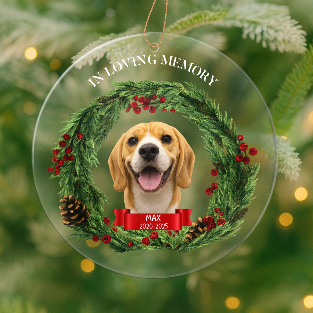 TIB Free Design - Christmas In Memory | Ornament | Custom Photo | Face-Cutout