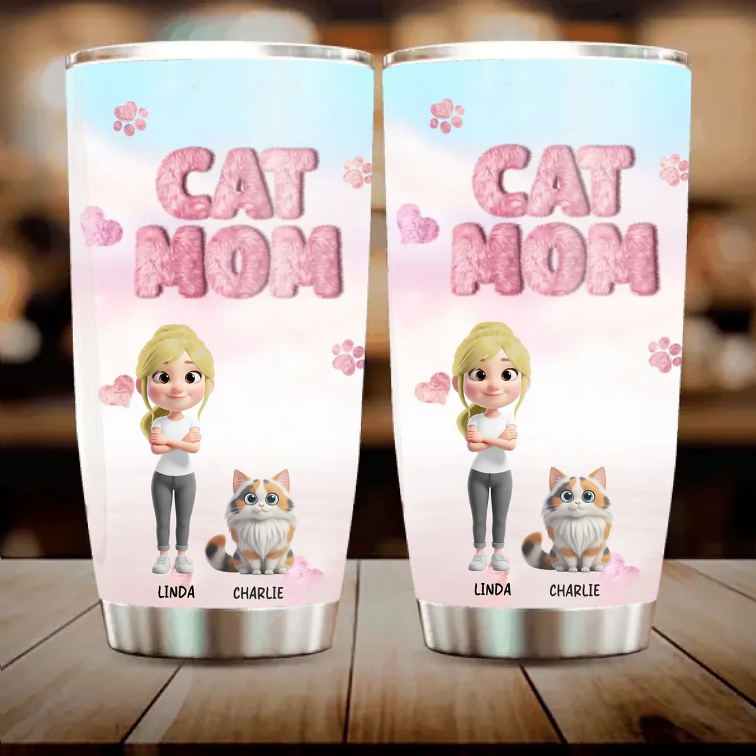 TIB Free Design - Fluffy Cat Mom | 3D Cat mom | 3D Cats | Tumbler