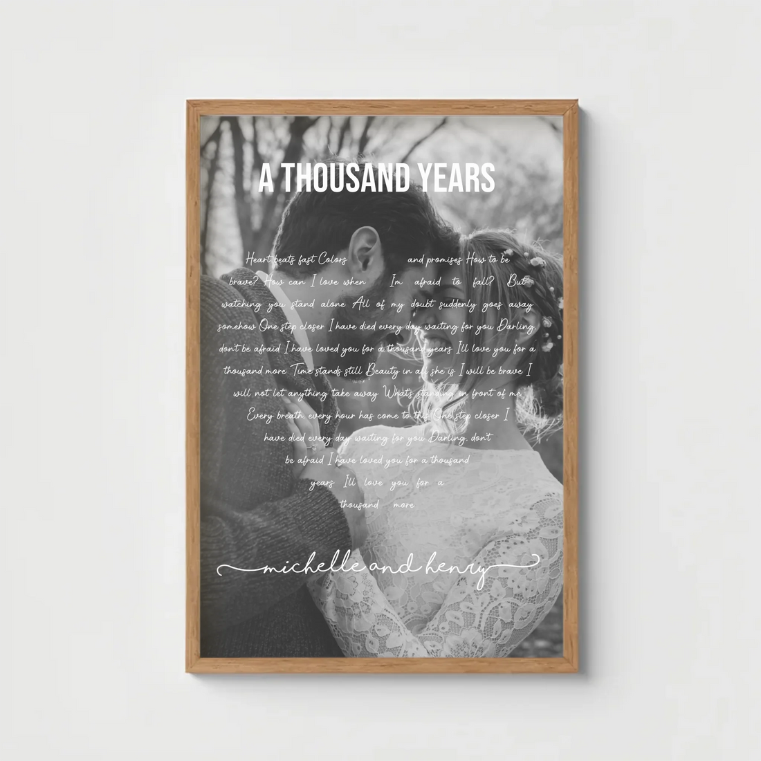 Custom Song Lyrics Couple Photo - Custom Paragraph Shape