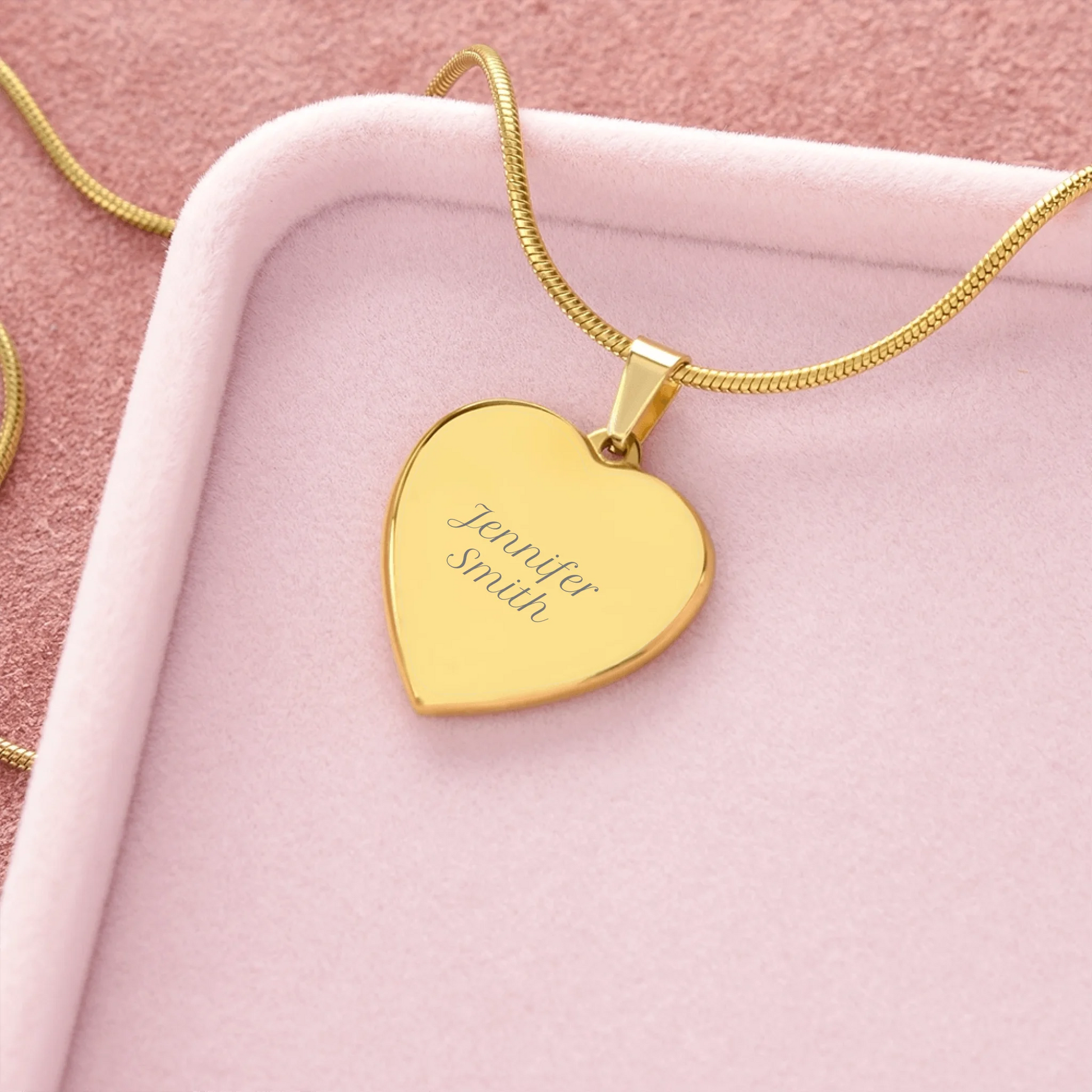 Engraved Heart Necklace