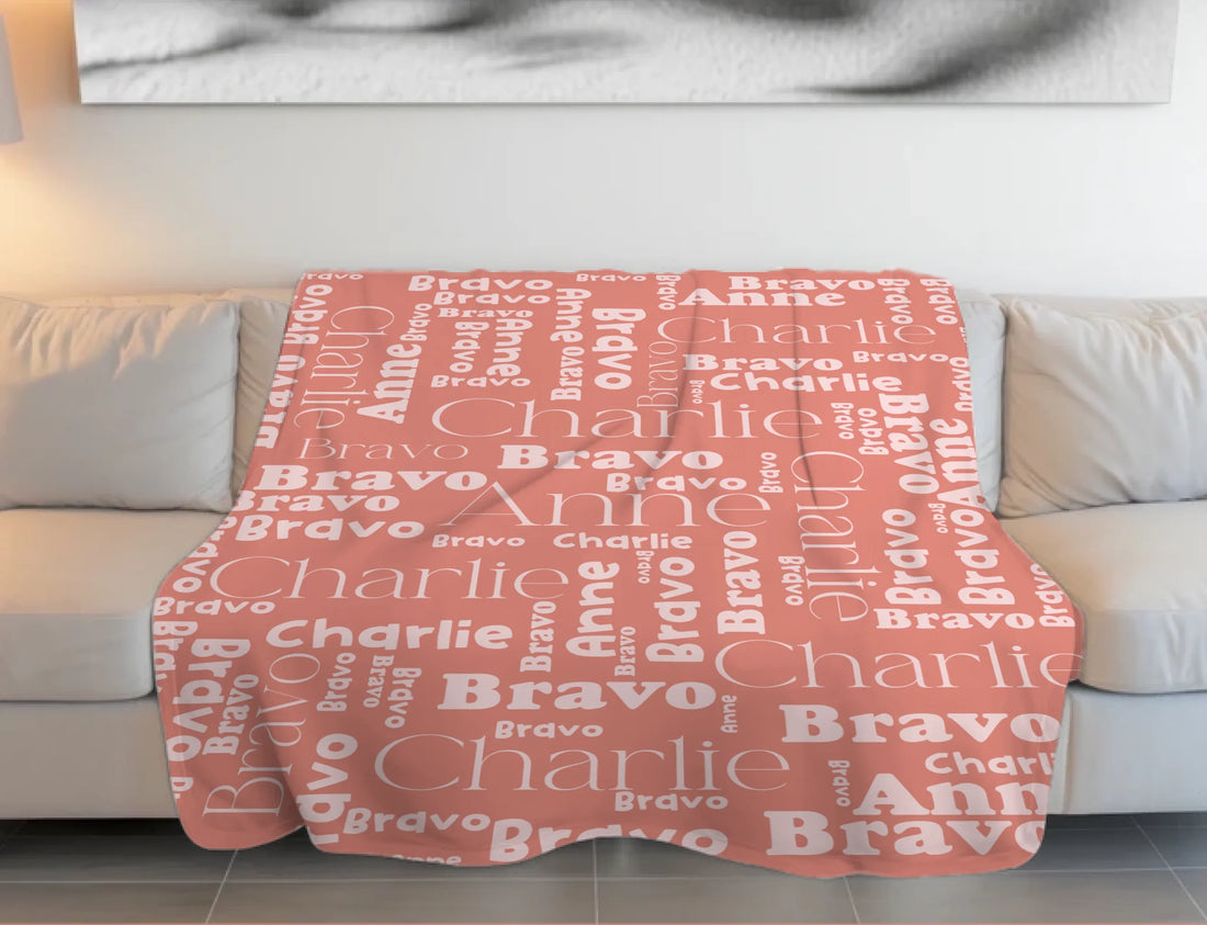 Personalized Blanket - Word Cloud