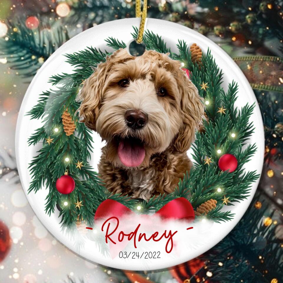 Upload Pet photo, Personalized Ornament for Christmas - Remove Background